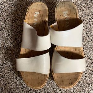 Korks Slide on Platform Wedge Sandal.